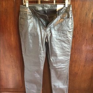 Foil Skinny Ankle Jean